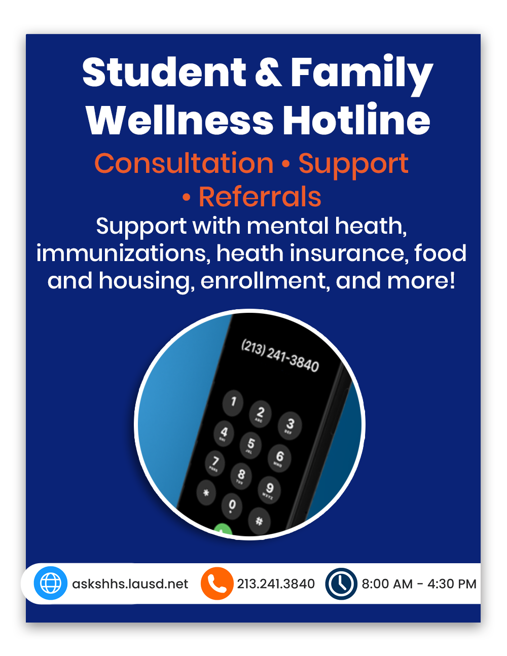Student & Family Wellness Hotline